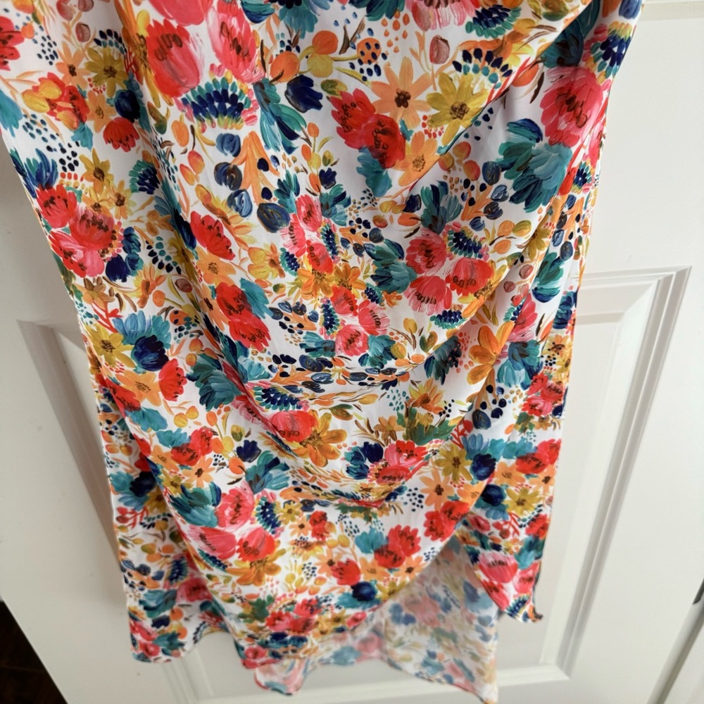 NWT Lovers + Friends Deja Sleeveless Midi Dress Bouquet Floral | L - Picture 5 of 9